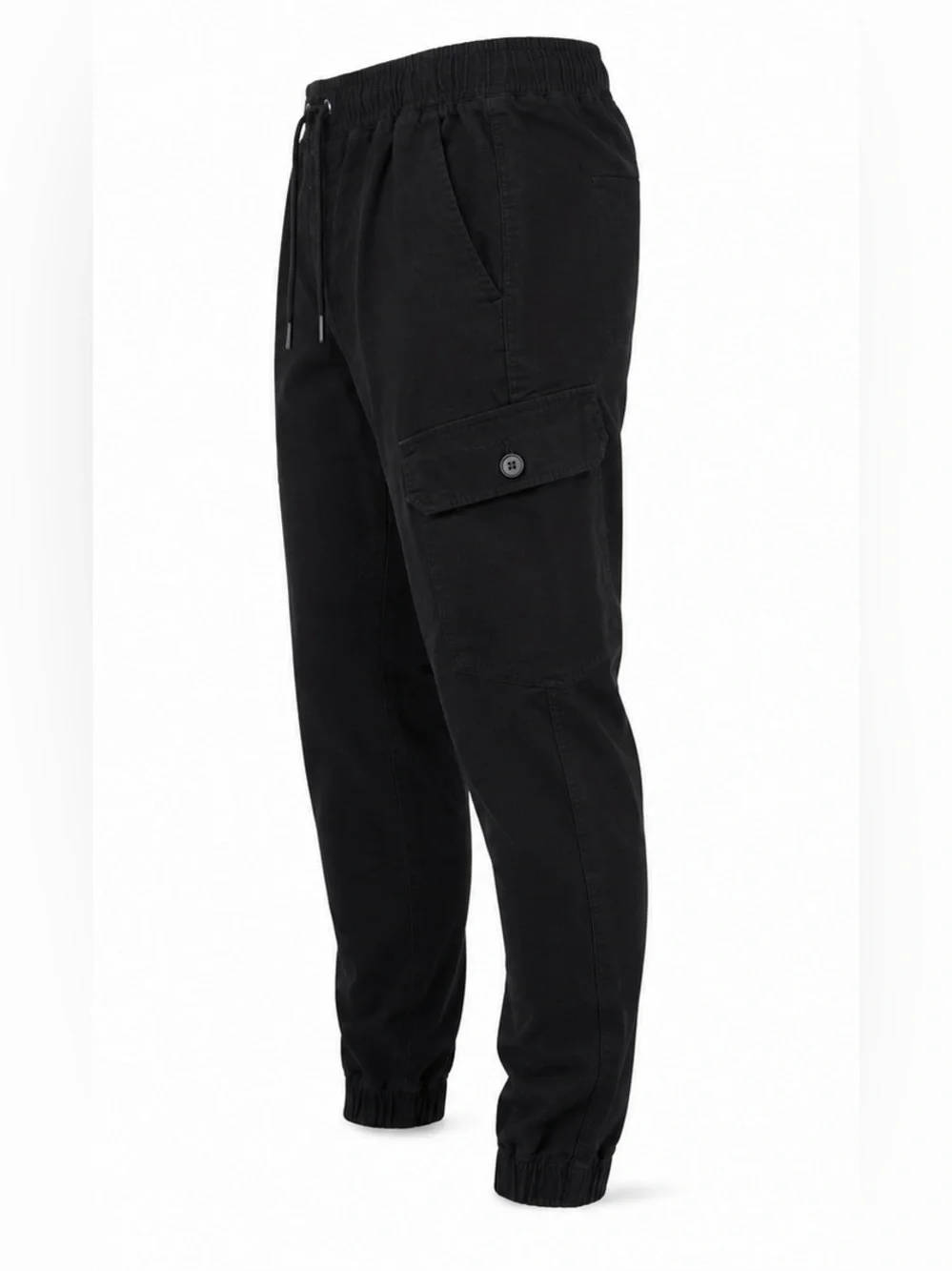 Airwalk Black Cargo Drawstring Jogger Pants Mens Stretch Utility Streetwear XL
